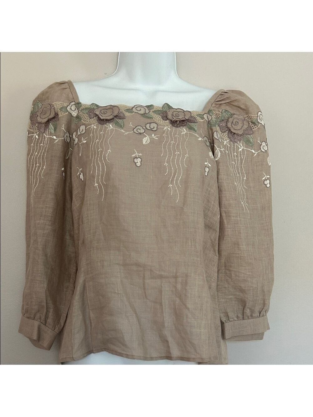 Cloak of Many Colors by Liberty & Lucretia Vintage 100% Linen Shirt